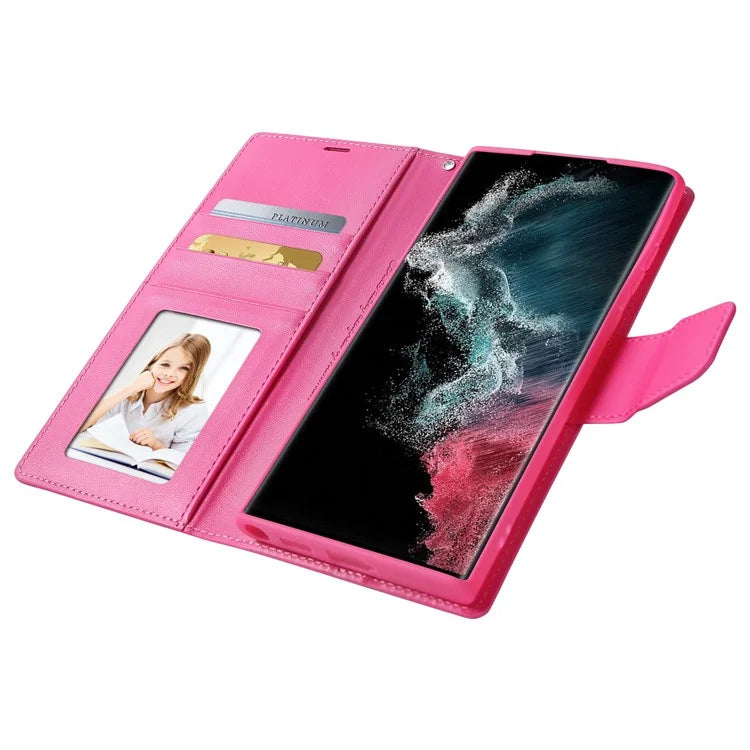 HANMAN Mill Series for Samsung Galaxy S24 Ultra Dustproof Cell Phone Case PU Leather Cover Wallet