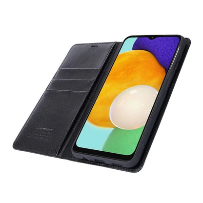 HANMAN Minuo Series For Samsung Galaxy A25 5G (Global) (161.0 x 76.5 x 8.3mm) PU Leather Phone Shell Wallet Phone Cover Case