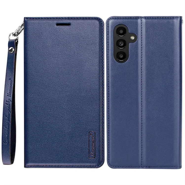 HANMAN Minuo Series For Samsung Galaxy A25 5G (Global) (161.0 x 76.5 x 8.3mm) PU Leather Phone Shell Wallet Phone Cover Case
