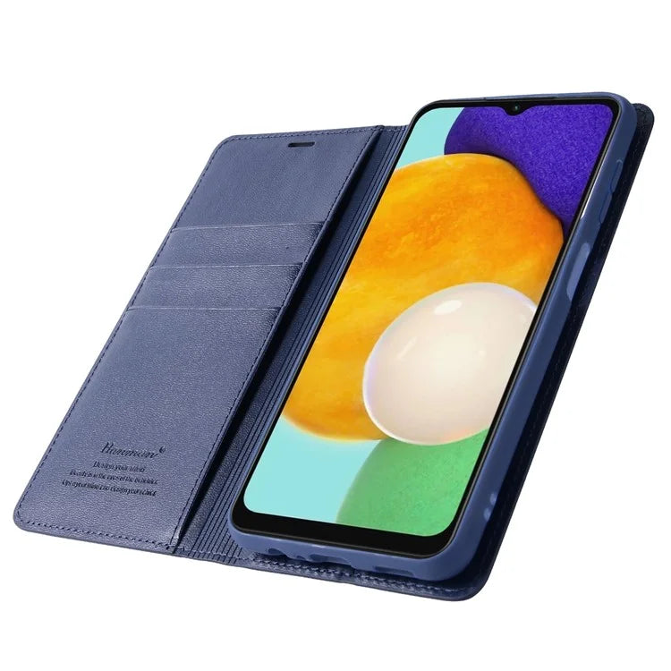 HANMAN Minuo Series For Samsung Galaxy A25 5G (Global) (161.0 x 76.5 x 8.3mm) PU Leather Phone Shell Wallet Phone Cover Case
