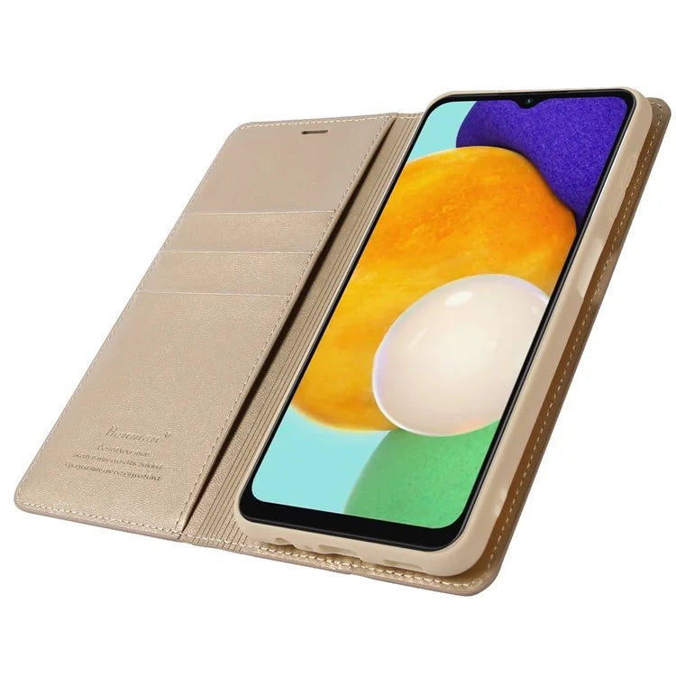 HANMAN Minuo Series For Samsung Galaxy A25 5G (Global) (161.0 x 76.5 x 8.3mm) PU Leather Phone Shell Wallet Phone Cover Case