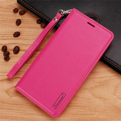 HANMAN Minuo Series For Samsung Galaxy A25 5G (Global) (161.0 x 76.5 x 8.3mm) PU Leather Phone Shell Wallet Phone Cover Case