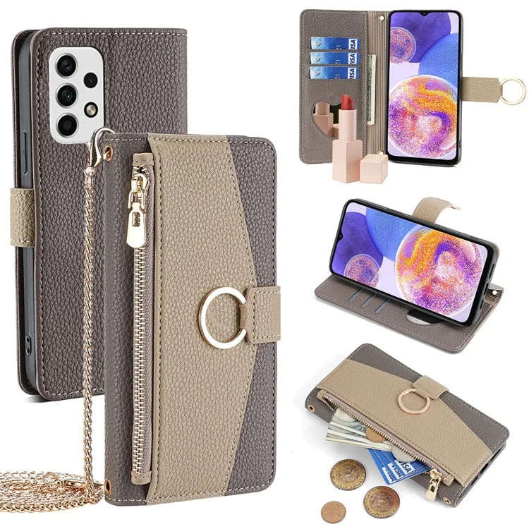 For Samsung Galaxy A23 5G (Global Version)  /  A23 4G Leather Case Phone Cover Stand Wallet with Strap