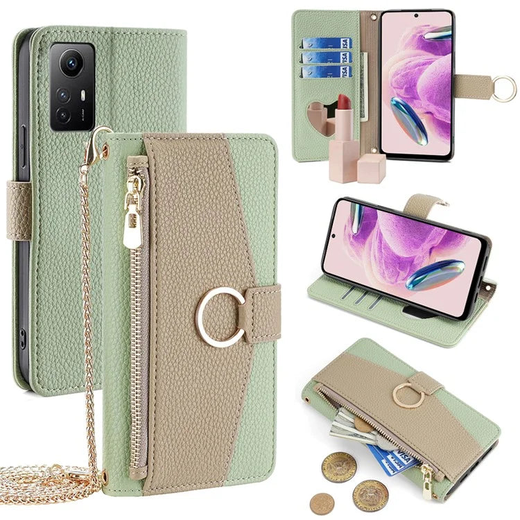 Car Holder For Xiaomi Redmi Note 12S 4G Case Leather Mobile Phone Cover Stand Wallet