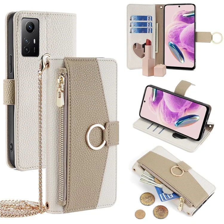 Car Holder For Xiaomi Redmi Note 12S 4G Case Leather Mobile Phone Cover Stand Wallet