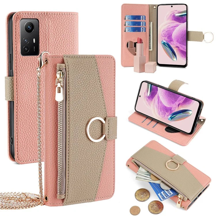 Car Holder For Xiaomi Redmi Note 12S 4G Case Leather Mobile Phone Cover Stand Wallet