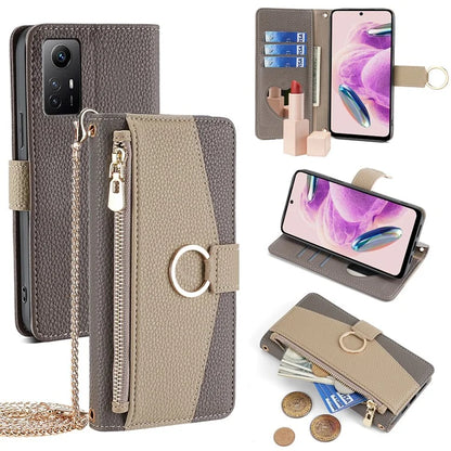 Car Holder For Xiaomi Redmi Note 12S 4G Case Leather Mobile Phone Cover Stand Wallet