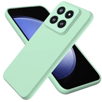 For Xiaomi 14 Pro Silicone Case Shockproof Phone Back Cover with Wrist Strap