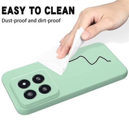 For Xiaomi 14 Pro Silicone Case Shockproof Phone Back Cover with Wrist Strap
