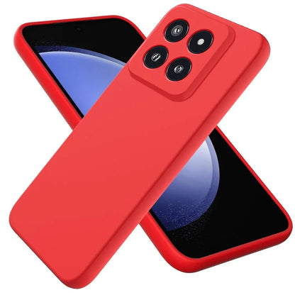 For Xiaomi 14 Pro Silicone Case Shockproof Phone Back Cover with Wrist Strap
