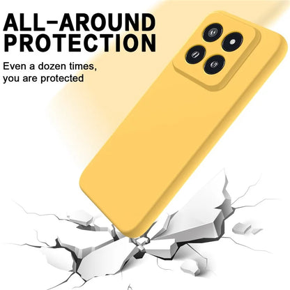 For Xiaomi 14 Pro Silicone Case Shockproof Phone Back Cover with Wrist Strap