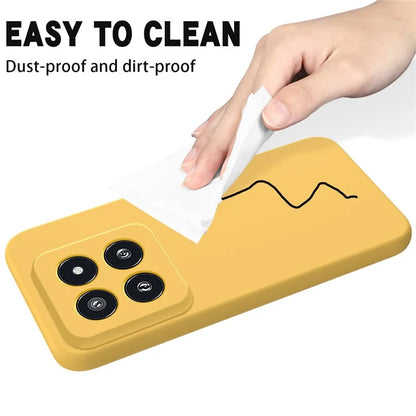 For Xiaomi 14 Pro Silicone Case Shockproof Phone Back Cover with Wrist Strap