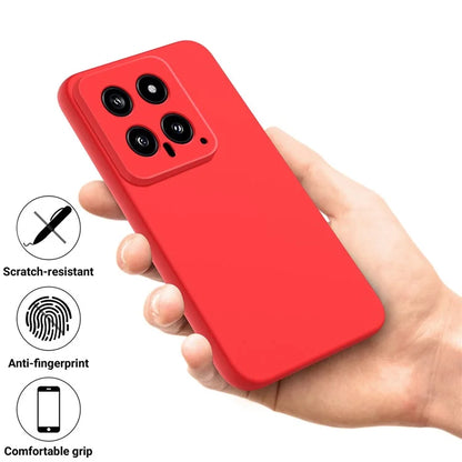 For Xiaomi 14 Silicone Case with a Strap Mobile Phone Back Cover Protector
