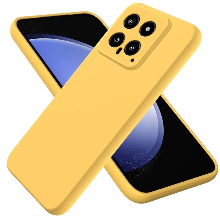 For Xiaomi 14 Silicone Case with a Strap Mobile Phone Back Cover Protector