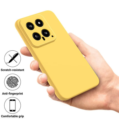 For Xiaomi 14 Silicone Case with a Strap Mobile Phone Back Cover Protector