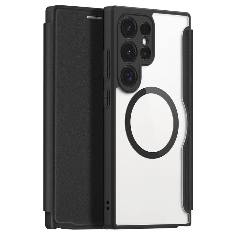 DUX DUCIS Skin X Pro for Samsung Galaxy S24 Ultra Case Leather Phone Cover Compatible with MagSafe