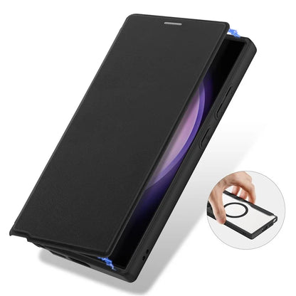 DUX DUCIS Skin X Pro for Samsung Galaxy S24 Ultra Case Leather Phone Cover Compatible with MagSafe