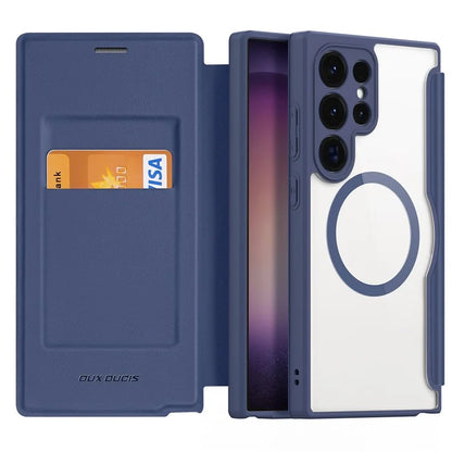 DUX DUCIS Skin X Pro for Samsung Galaxy S24 Ultra Case Leather Phone Cover Compatible with MagSafe