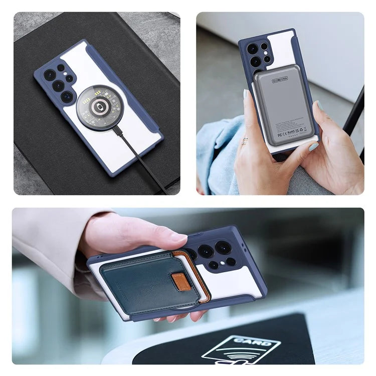DUX DUCIS Skin X Pro for Samsung Galaxy S24 Ultra Case Leather Phone Cover Compatible with MagSafe