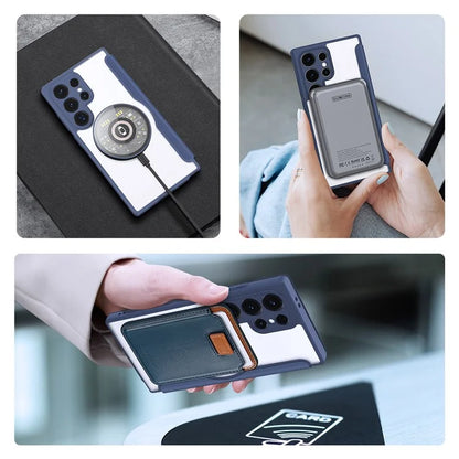 DUX DUCIS Skin X Pro for Samsung Galaxy S24 Ultra Case Leather Phone Cover Compatible with MagSafe