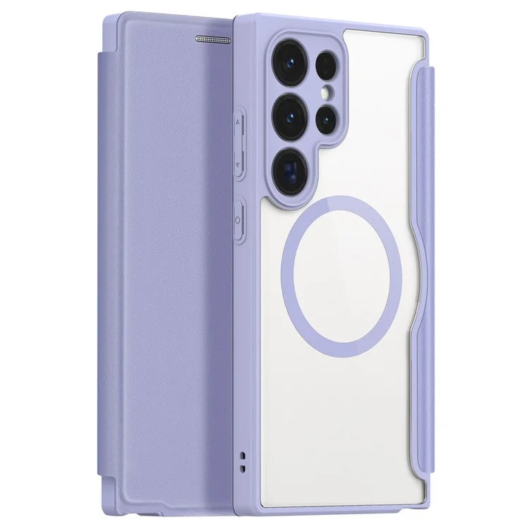 DUX DUCIS Skin X Pro for Samsung Galaxy S24 Ultra Case Leather Phone Cover Compatible with MagSafe