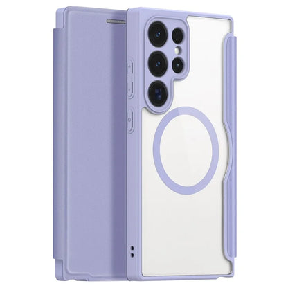 DUX DUCIS Skin X Pro for Samsung Galaxy S24 Ultra Case Leather Phone Cover Compatible with MagSafe