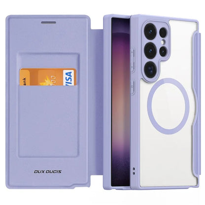 DUX DUCIS Skin X Pro for Samsung Galaxy S24 Ultra Case Leather Phone Cover Compatible with MagSafe