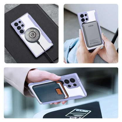 DUX DUCIS Skin X Pro for Samsung Galaxy S24 Ultra Case Leather Phone Cover Compatible with MagSafe