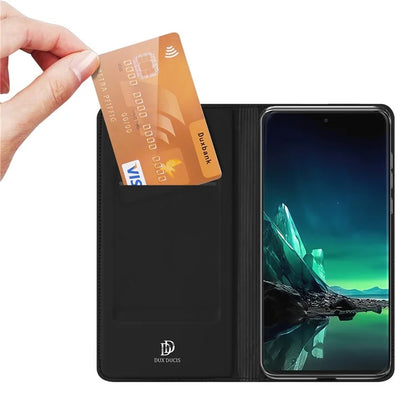 DUX DUCIS Skin Pro Series For Motorola Edge 40 Neo 5G Leather Case Stand Card Holder Phone Cover