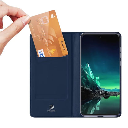 DUX DUCIS Skin Pro Series For Motorola Edge 40 Neo 5G Leather Case Stand Card Holder Phone Cover