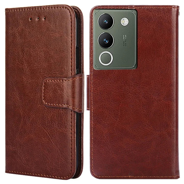 For vivo V29e (Global) 5G Case Magnetic Clasp Leather Wallet Cover