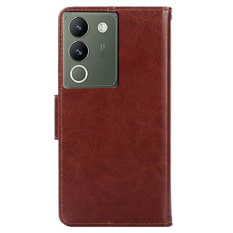 For vivo V29e (Global) 5G Case Magnetic Clasp Leather Wallet Cover