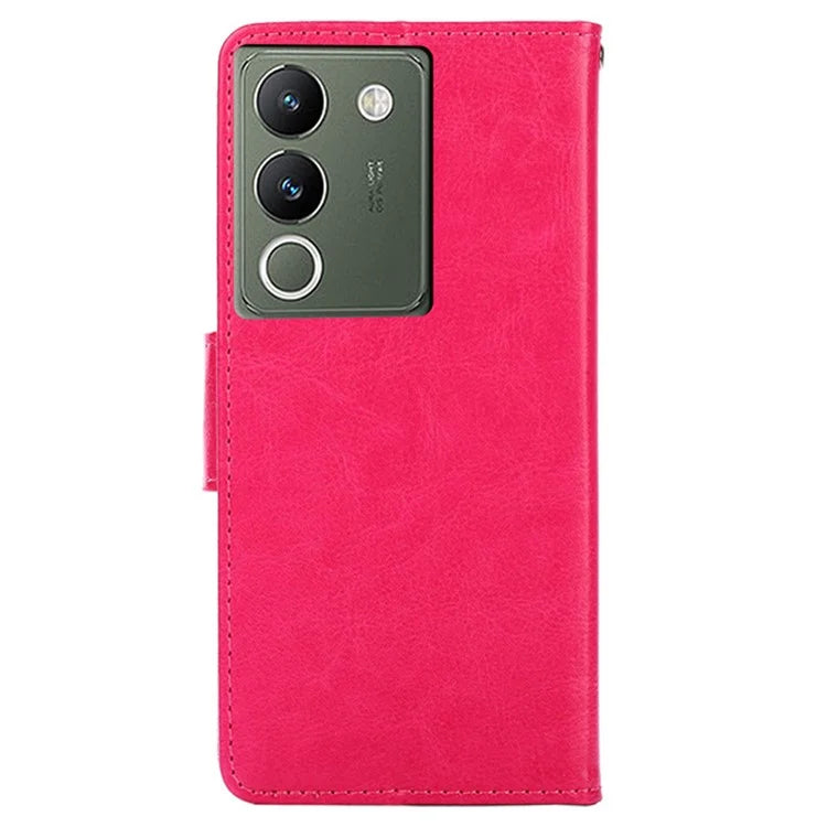 For vivo V29e (Global) 5G Case Magnetic Clasp Leather Wallet Cover