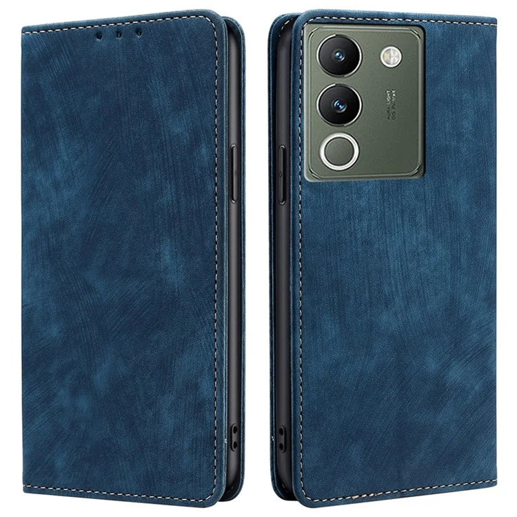 For vivo V29e (Global) 5G Leather Case RFID Blocking Phone Stand Cover
