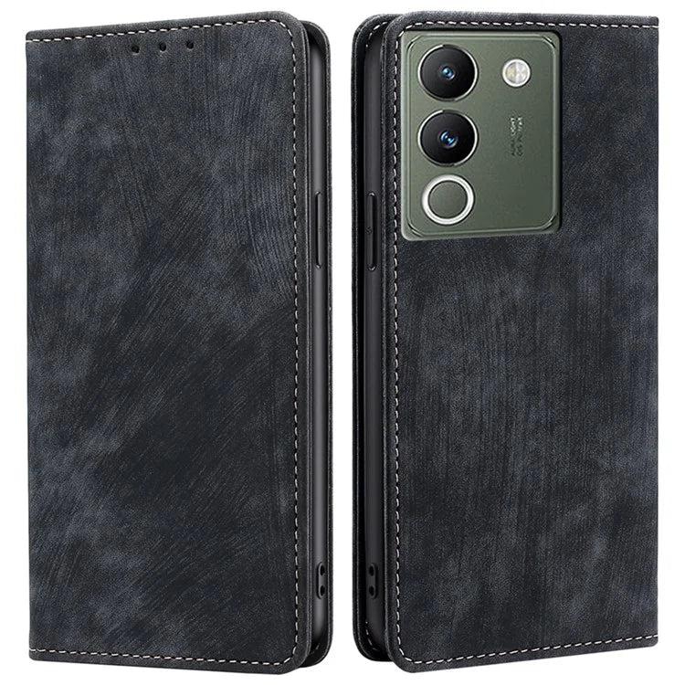 For vivo V29e (Global) 5G Leather Case RFID Blocking Phone Stand Cover