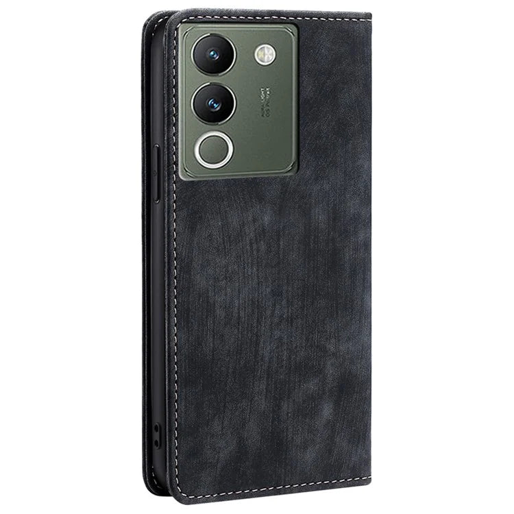 For vivo V29e (Global) 5G Leather Case RFID Blocking Phone Stand Cover