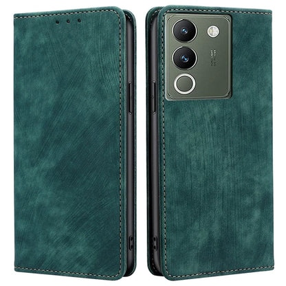 For vivo V29e (Global) 5G Leather Case RFID Blocking Phone Stand Cover