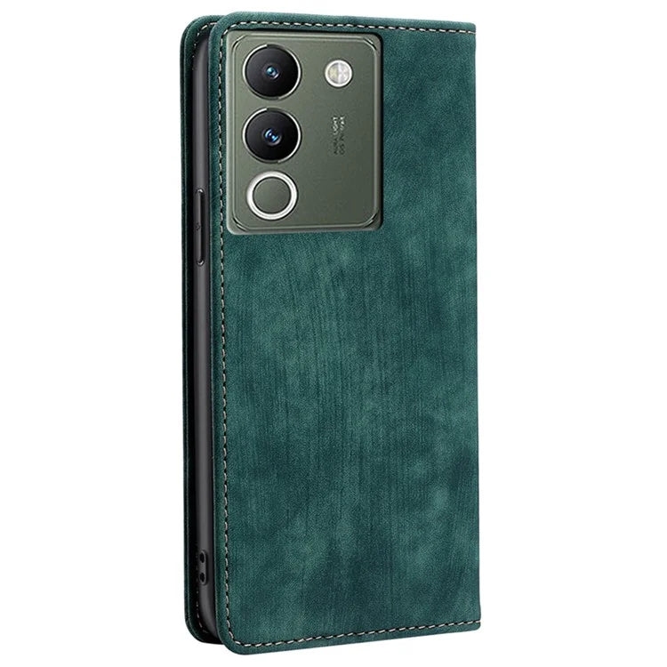 For vivo V29e (Global) 5G Leather Case RFID Blocking Phone Stand Cover