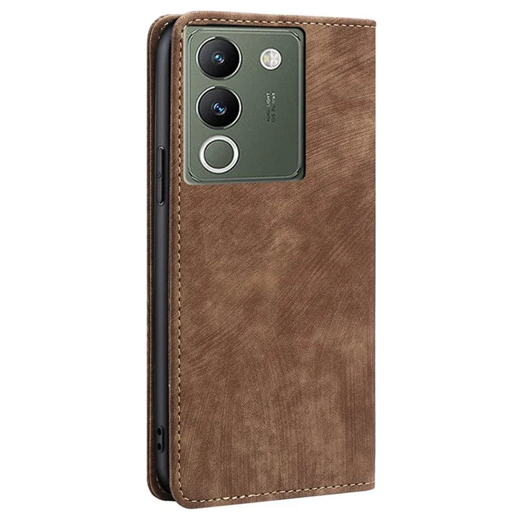 For vivo V29e (Global) 5G Leather Case RFID Blocking Phone Stand Cover