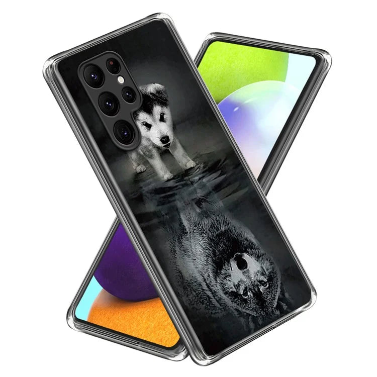 For Samsung Galaxy S24 Ultra Phone Case IMD Pattern Printed TPU Cover