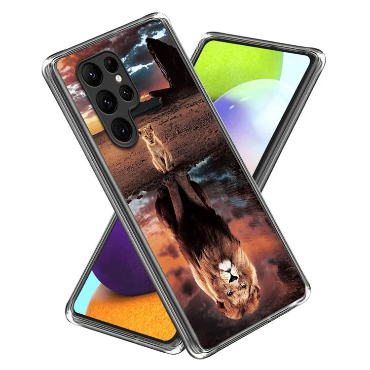 For Samsung Galaxy S24 Ultra Phone Case IMD Pattern Printed TPU Cover