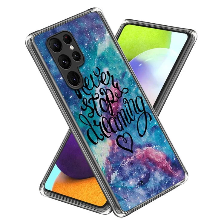 For Samsung Galaxy S24 Ultra Phone Case IMD Pattern Printed TPU Cover
