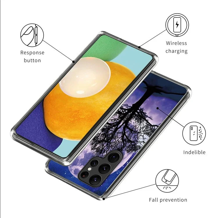For Samsung Galaxy S24 Ultra Phone Case IMD Pattern Printed TPU Cover