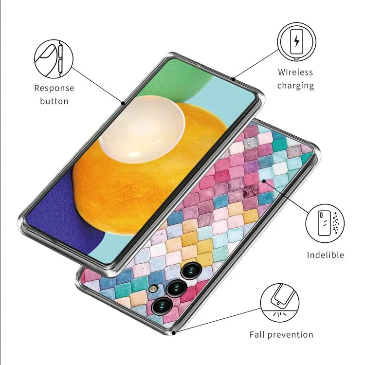 For Samsung Galaxy A25 5G (Global) (161.0 x 76.5 x 8.3mm) Case TPU Phone Cover with IMD Pattern Printing