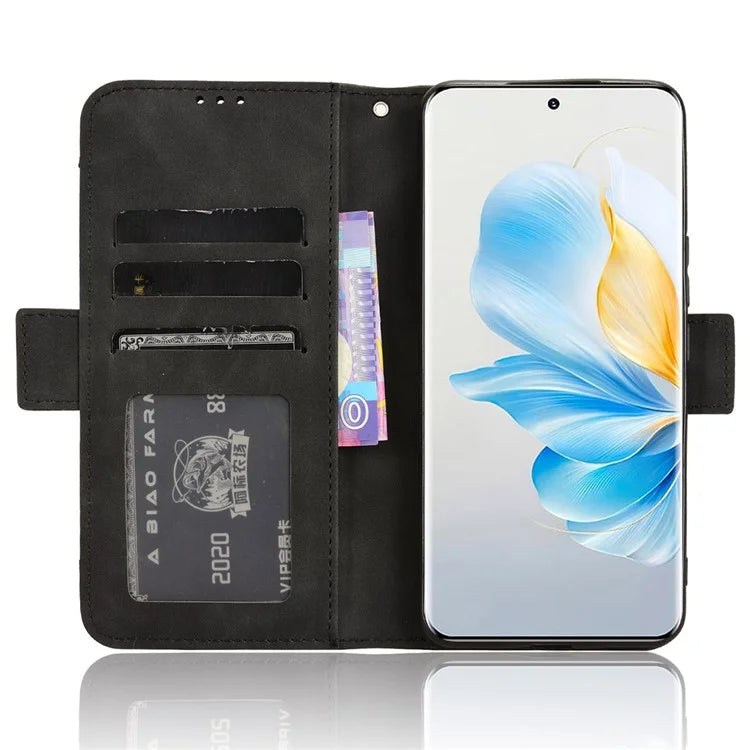 For Honor 100 5G Leather Case Wallet Stand Cover with Multiple Card Slots