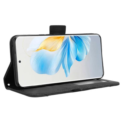 For Honor 100 5G Leather Case Wallet Stand Cover with Multiple Card Slots