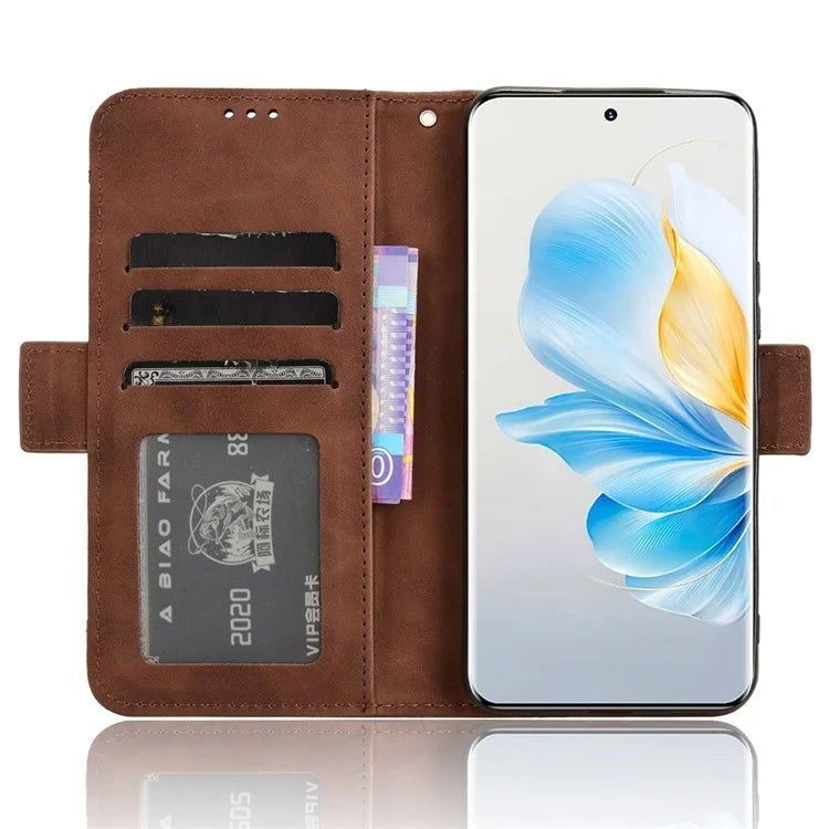 For Honor 100 5G Leather Case Wallet Stand Cover with Multiple Card Slots