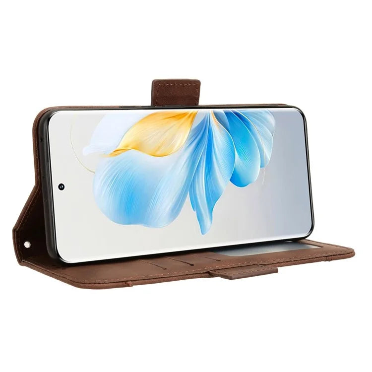 For Honor 100 5G Leather Case Wallet Stand Cover with Multiple Card Slots