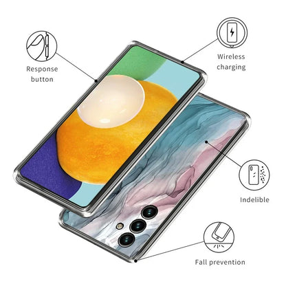 For Samsung Galaxy A15 5G TPU Case Abstract Marble Printed IMD Phone Cover