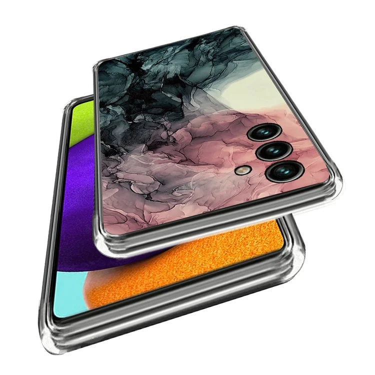 For Samsung Galaxy A15 5G TPU Case Abstract Marble Printed IMD Phone Cover